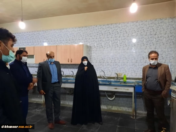 بازدید مدیر کل امور دانشجویان دانشگاه فنی و حرفه ای از خوابگاه ، سلف سرویس آموزشکده فنی دختران خوانسار 4