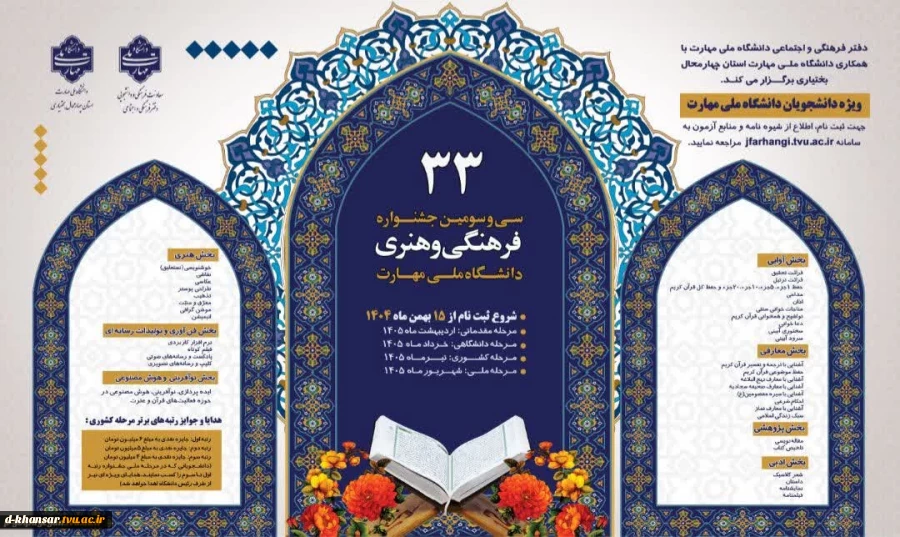 آغاز ثبت نام سی و سومین جشنواره فرهنگی و هنری دانشگاه ملی مهارت 2